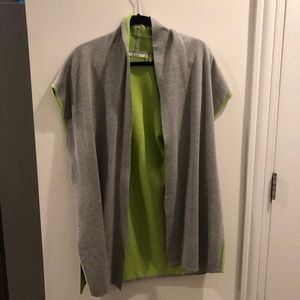 Green and grey sweater